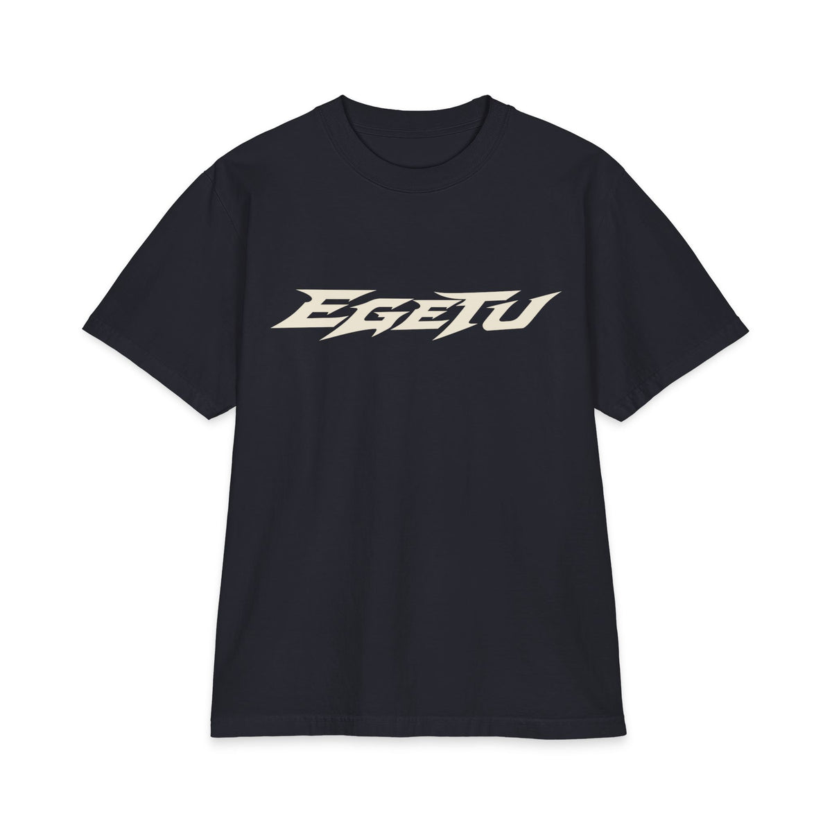 EGETU Velocity Heavyweight Tee in navy, front product view