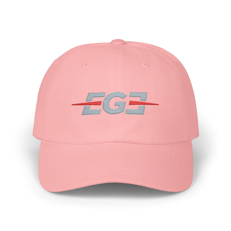 EGETU Mirror EGE Embroidered Dad Cap in pink, front product view