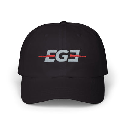 EGETU Mirror EGE Embroidered Dad Cap in black, front product view