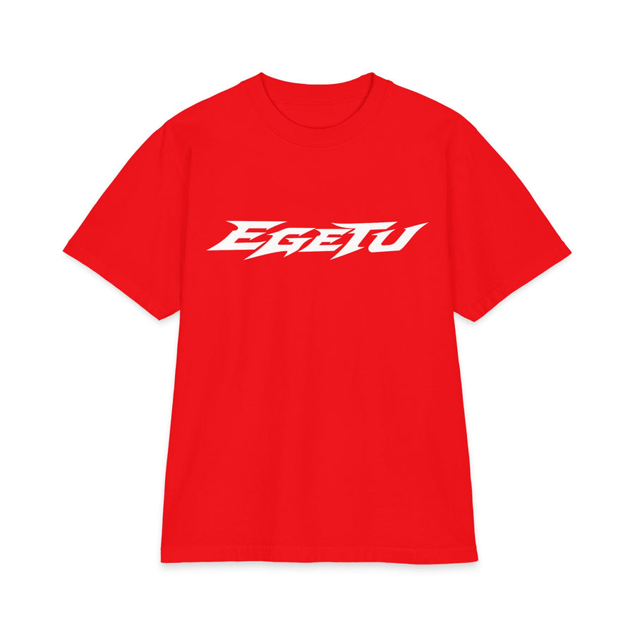EGETU Velocity Heavyweight Tee in red, front product view