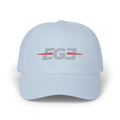 EGETU Mirror EGE Embroidered Dad Cap in light blue, front product view