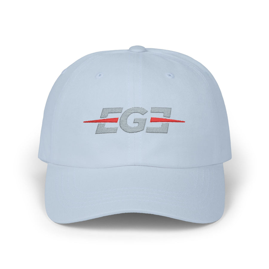 EGETU Mirror EGE Embroidered Dad Cap in light blue, front product view
