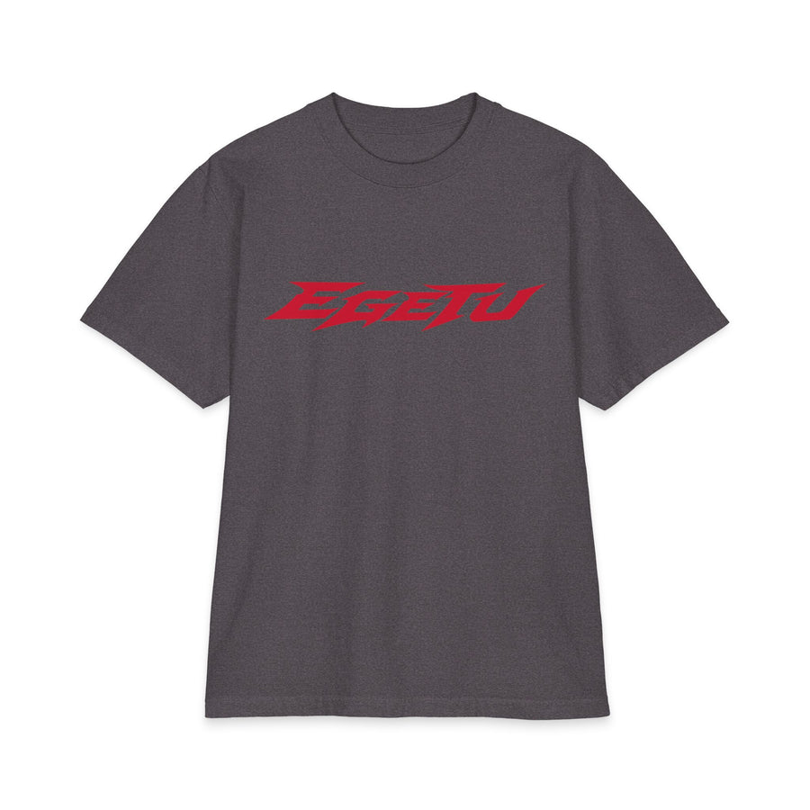 EGETU Velocity Heavyweight Tee in charcoal grey, front product view