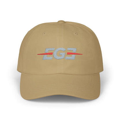 EGETU Mirror EGE Embroidered Dad Cap in khaki, front product view