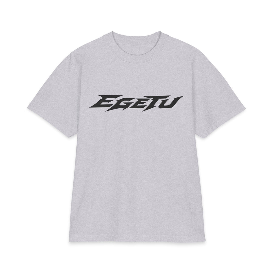 EGETU Velocity Heavyweight Tee in heather grey, front product view
