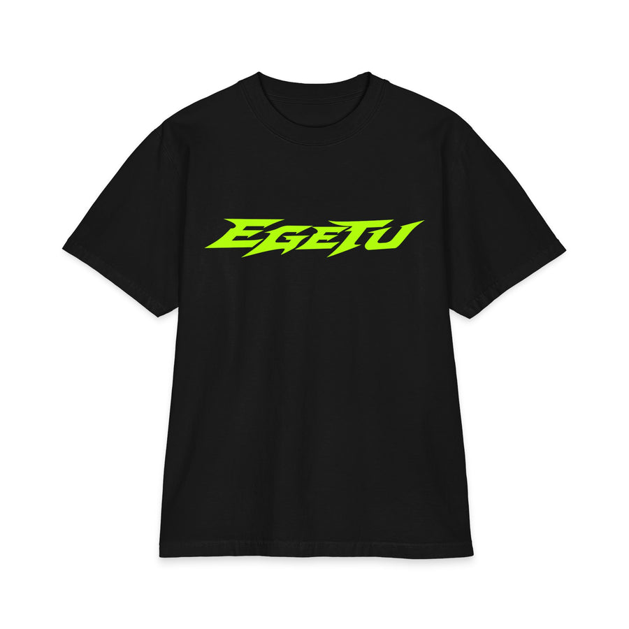EGETU Velocity Heavyweight Tee in black, front product view